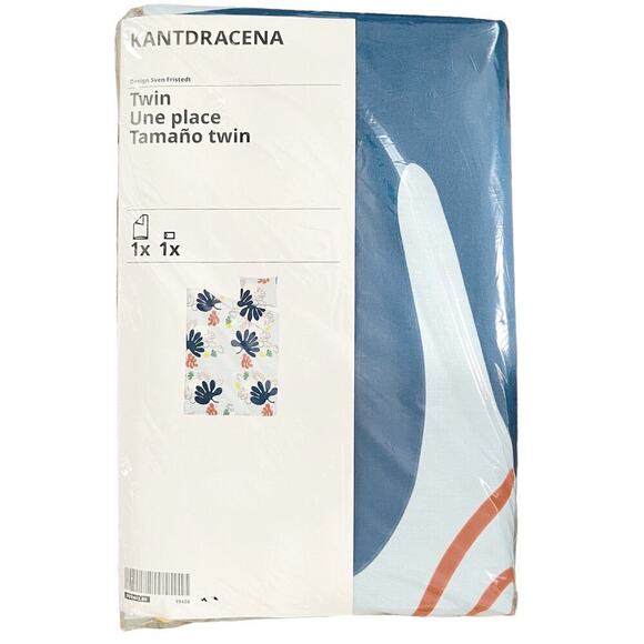 IKEA KANTDRACENA Twin Duvet Cover & Pillowcase - Picture 1 of 4